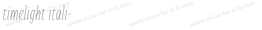 timelight itali字体转换